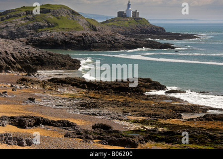 Mumbles Head Lighthouse Halbinsel Gower Stockfoto