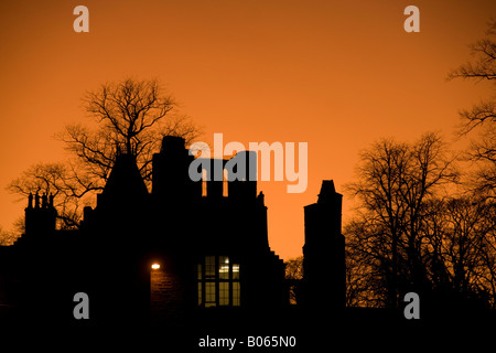 Kelso Schottland im 12. Jahrhundert Abtei in der Abenddämmerung Stockfoto