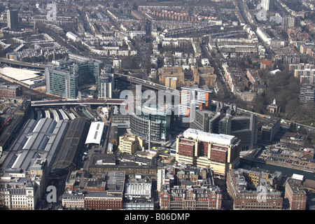 Luftbild Norden westlich von Paddington Station Paddington Basin St. Mary s Krankenhaus Stadt von Westminster London W2 England UK hoch l Stockfoto