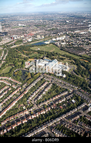 Luftbild südöstlich von Alexandra Palace Park Lake Reservoir s Gehäuse Wood Green und Hornsey London N22 N8 England UK Stockfoto