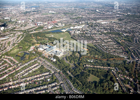 Luftbild östlich von Alexandra Palace Park Lake Reservoir s Gehäuse Holz grün Muswell Hill und Hornsey London N22 N10 N8 Stockfoto