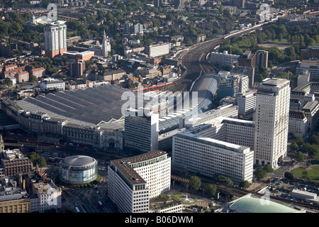 Luftbild südöstlich von Waterloo International Bahnhof IMAX Kino Lambeth London SE1 England UK Stockfoto