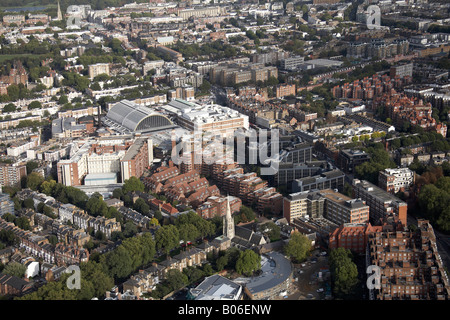 Luftbild südöstlich von Kensington Olympia Exhibition Centre Kensington Centre suburban Häuser Wohnungen Hochhäusern London W14 U Stockfoto