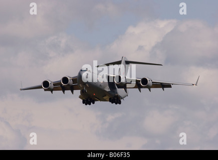 Königliche Luftwaffe c-17 Globemaster III landet auf dem RAF Brize Norton Stockfoto