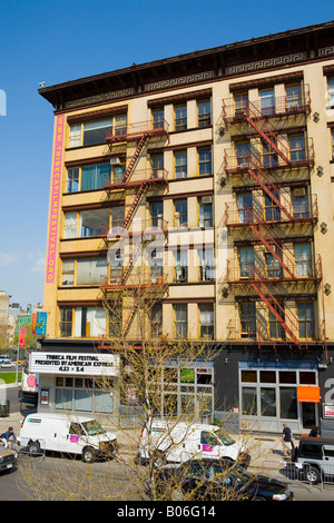 Lage von Tribeca Film Festival Varick Stret New York City Stockfoto