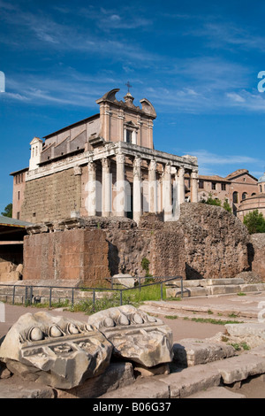 Tempel des Antonius und Faustina, Forum Romanum, Rom, Italien Stockfoto