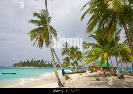 Panama, Comarca de Kuna Yala, San Blas Inseln, Hund Insel Stockfoto