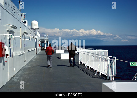 Segeln über die Straße von Georgia an Bord der BC-Fähre MV Coastal Renaissance nach Vancouver Island Stockfoto