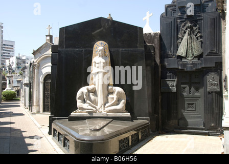 Friedhof, Evita Peron, Gräber, aufwendige, Architektur, überwältigend, ausgefallene, Bazarr, Gothic, Mittelalter, Buenos Aires, Argentinien Stockfoto