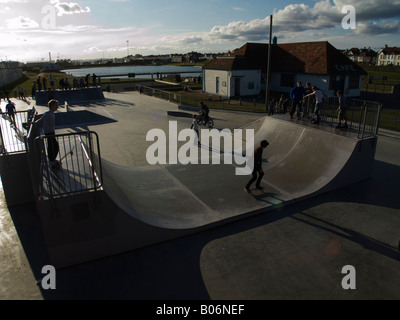 Skateboard Park in Hove, England, Großbritannien Stockfoto