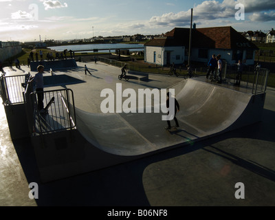 Skateboard Park in Hove, England, Großbritannien Stockfoto