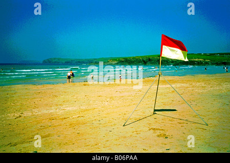 Sommer im Harlyn Bay, Cornwall, England (posterized Bild) Stockfoto