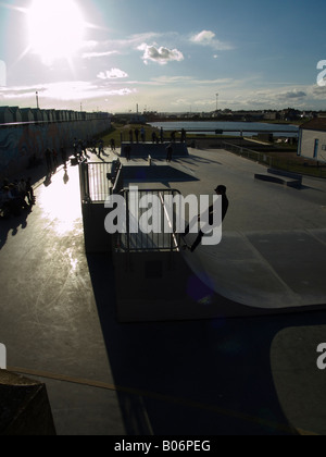 Skateboard Park in Hove, England, Großbritannien Stockfoto