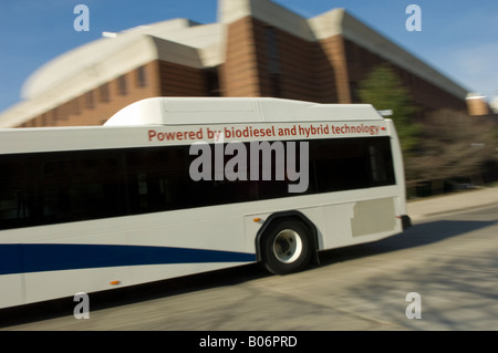 Biodiesel-Hybrid-Bus in Ann Arbor Michigan USA Stockfoto