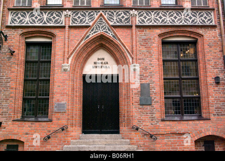 Europa, Polen, Torun, 17 Kopernikus-Straße, Geburtsort des Astronomen Nicholas Copernicus Stockfoto