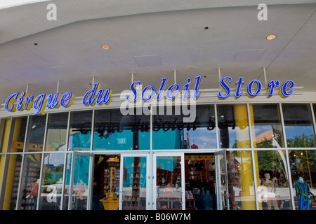 Cirque du Soleil Retail Shop Schild am Downtown Disney Marketplace in Orlando Florida USA Stockfoto