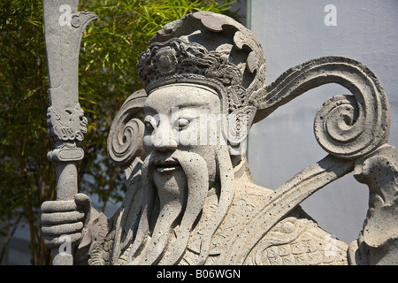 STEINERNEN Wächter in der THERAVADA-buddhistischen Tempel WAT PHO, BANGKOK THAILAND Stockfoto