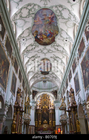 Salzburg, Österreich. Stiftskirche St. Peter (Peterskirche) Interieur. Stockfoto