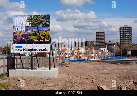 Neue Islington Project Sign in Ancoats und Beswick Gegend von Manchester Stockfoto