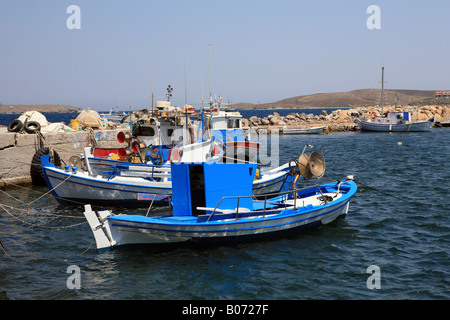 Blick auf das kleine Fischerdorf Sigri, in der Nähe von der westlichen Spitze der Insel Lesbos, Griechenland Stockfoto