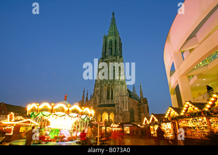 Weihnachtsmarkt, Weihnachtsmarkt in Ulm Stockfoto