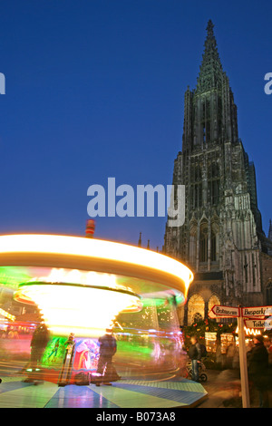 Weihnachtsmarkt, Weihnachtsmarkt in Ulm Stockfoto