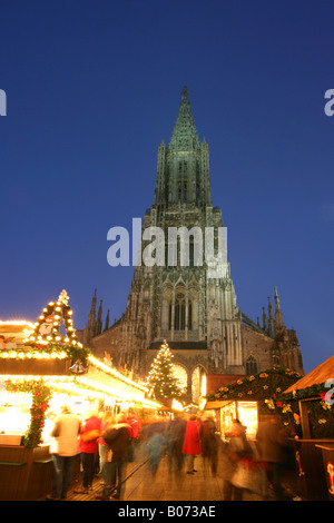 Weihnachtsmarkt, Weihnachtsmarkt in Ulm Stockfoto