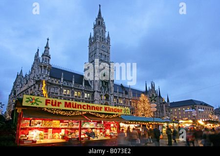 Wihnachtsmarkt in Muenchen, Weihnachtsmarkt in München Stockfoto