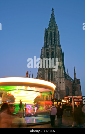 Weihnachtsmarkt, Weihnachtsmarkt in Ulm Stockfoto