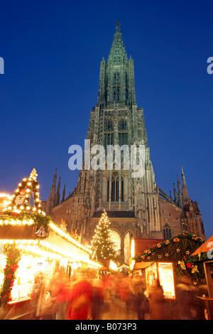 Weihnachtsmarkt, Weihnachtsmarkt in Ulm Stockfoto