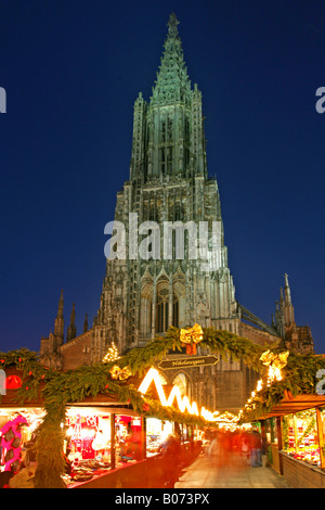 Weihnachtsmarkt, Weihnachtsmarkt in Ulm Stockfoto