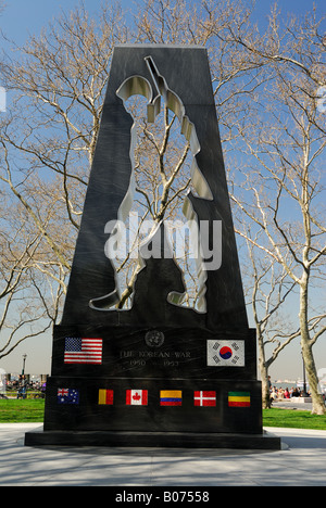 Das Korean War Memorial in New York City Stockfoto