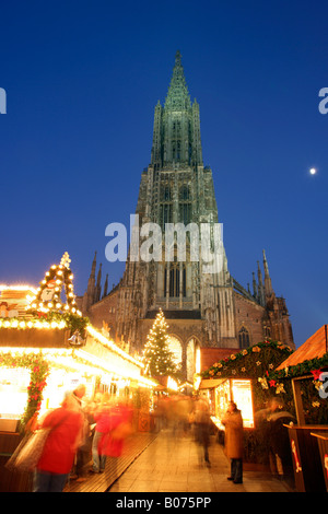 Weihnachtsmarkt, Weihnachtsmarkt in Ulm Stockfoto