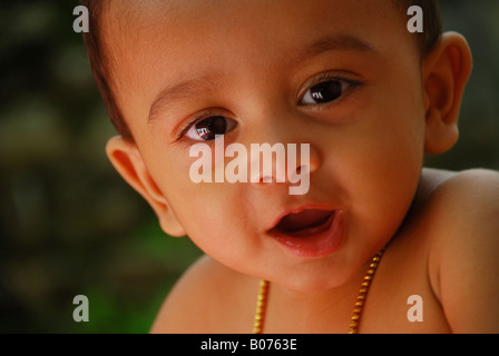 Ein indischer Junge unter einem Jahr namens Abel Stockfoto