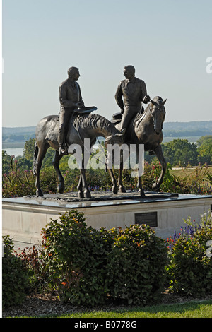 Statue von Joseph und Hyrum Smith Darstellung Tag Smith verließ die Siedlung Stockfoto