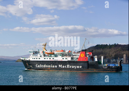 Caledonian McBrayne Fähre verlassen des Hafens von Oban Schottland UK Stockfoto