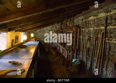 Gärtner Gerätehaus in den verlorenen Gärten von Heligan Cornwall Stockfoto