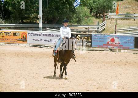 Israel Kibbutz Alonim israelischen Reitsport Organisation Trail Klasse Wettbewerb Alter 15. April 2008 Stockfoto