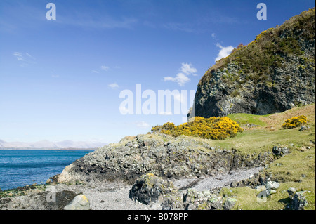 Nachweis der letzten Klima Wandel und Vergletscherung erhaben Strand Plattformen und alte erhöhten Klippen verursacht durch isostatische rebound Stockfoto