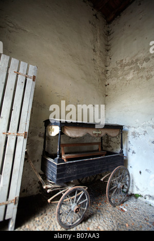 Europa Frankreich haute Pyrenées Ste Marie de Campan eine alte Beerdigung Wagen Stockfoto