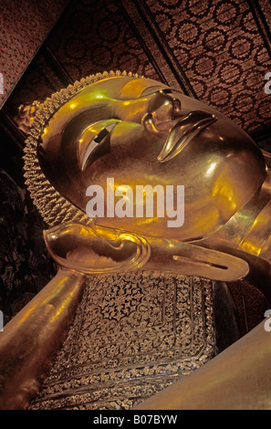 Liegender Buddha Tempel Wat Pho, Bangkok Thailand Stockfoto