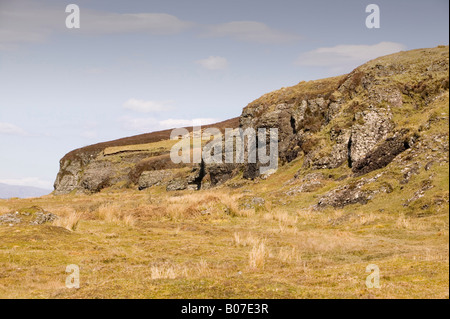 Nachweis der letzten Klima Wandel und Vergletscherung erhaben Strand Plattformen und alte erhöhten Klippen verursacht durch isostatische rebound Stockfoto