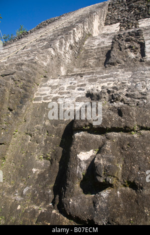 Belize, Lamanai, hoher Tempel (Struktur N10-43) der höchste Tempel in Lamanai bei 125ft Stockfoto