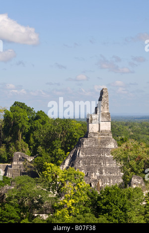 Guatemala, El Petén, Tikal, Blick vom Tempel V Stockfoto