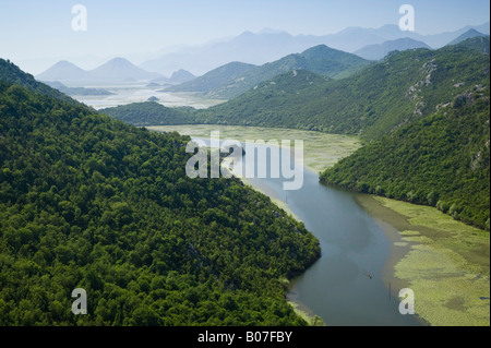 Montenegro, Rijeka Crnojevica, Crnojevica River Delta in der Nähe von Lake Skadar Stockfoto