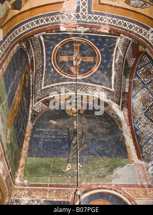 Gemälde in der südwestlichen Kapelle des Katholikon Kirche, Kloster Hosios Loukas, Böotien Provinz, Griechenland Stockfoto