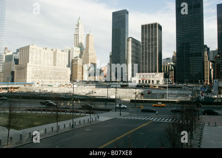 Ground Zero World Trade Center Site fotografiert Feb 2006. New York City Vereinigte Staaten von Amerika Stockfoto