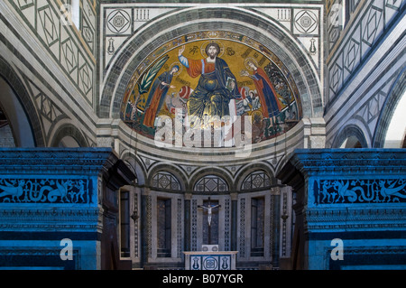 Kirche San Miniato al Monte, Florenz Stockfoto