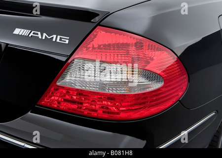 2008 Mercedes-Benz CLK-Klasse CLK63 AMG in schwarz - Rücklicht Stockfoto