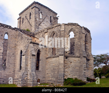 Unvollendete Kirche in St George s Stadt Bermuda Stockfoto